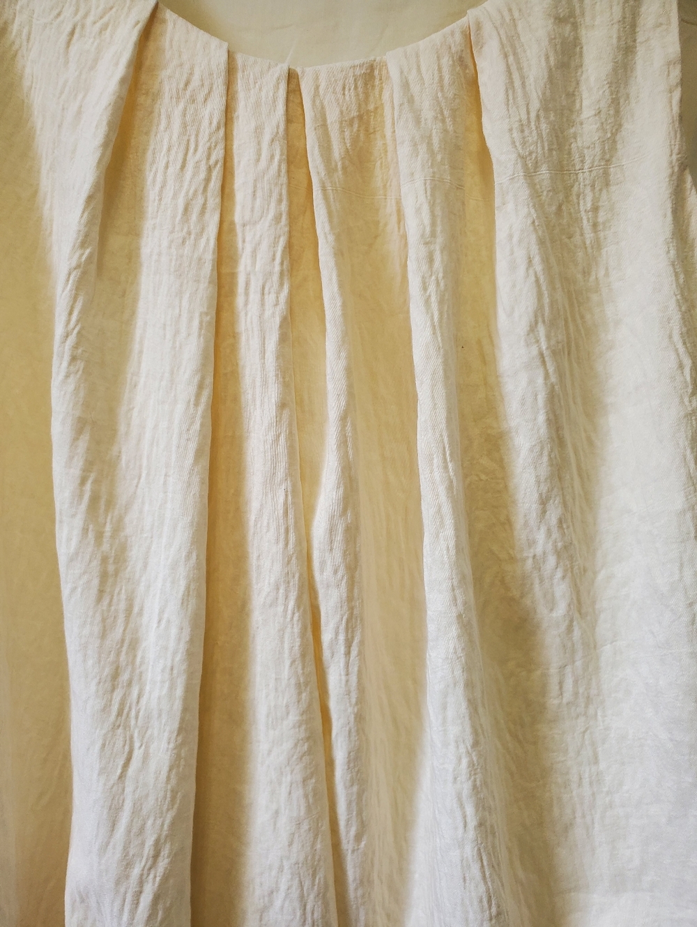 Crinkled Drop-waist Tiered Ruffle Midi Dress Minimalist Boho Cream - Picture 3 of 9